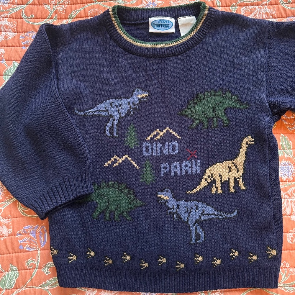 Vintage Boys’ Dinosaur Sweater!